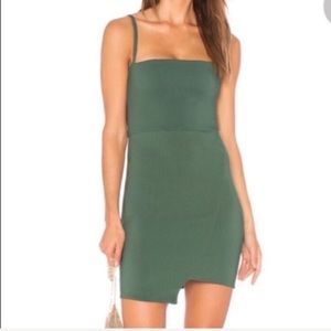 Nookie Revolve Billie Mini Dress khaki green sz L